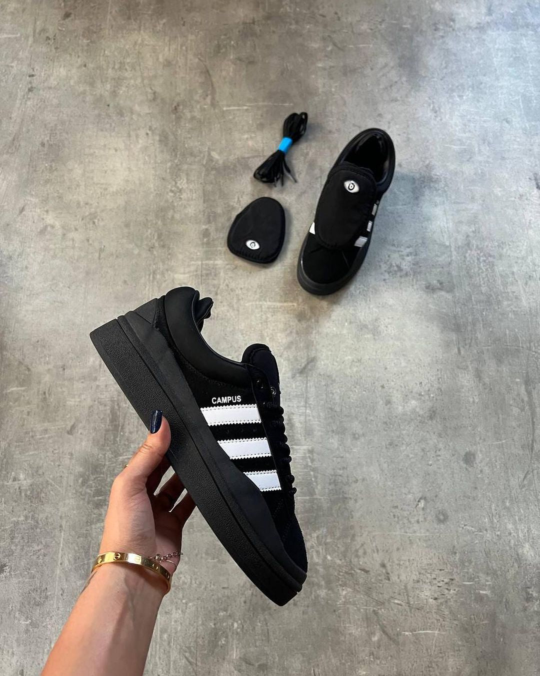 Adidas Campus x Bad Bunny Negro y Blanco